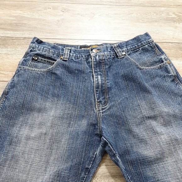 CJ Mens Jeans 36 Waist (ALTERED To 26 Inseam) Denim Medium Wash Wide Leg Blue - Picture 5 of 11